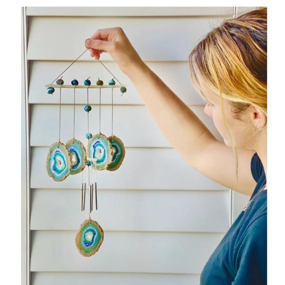 NEW Make Your Own Clay Geode Wind Chime DIY Craft Kit CHRISTMAS GIFT Stocking St - Picture 10 of 13